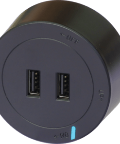 Bộ ổ cắm cao cấp 2 cổng USB màu trắng Duhal K1B642