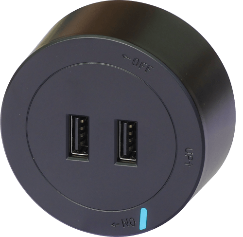 Bộ ổ cắm cao cấp 2 cổng USB màu trắng Duhal K1B642