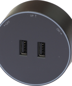 Bộ ổ cắm cao cấp có LED 2 cổng USB màu trắng Duhal K1B652